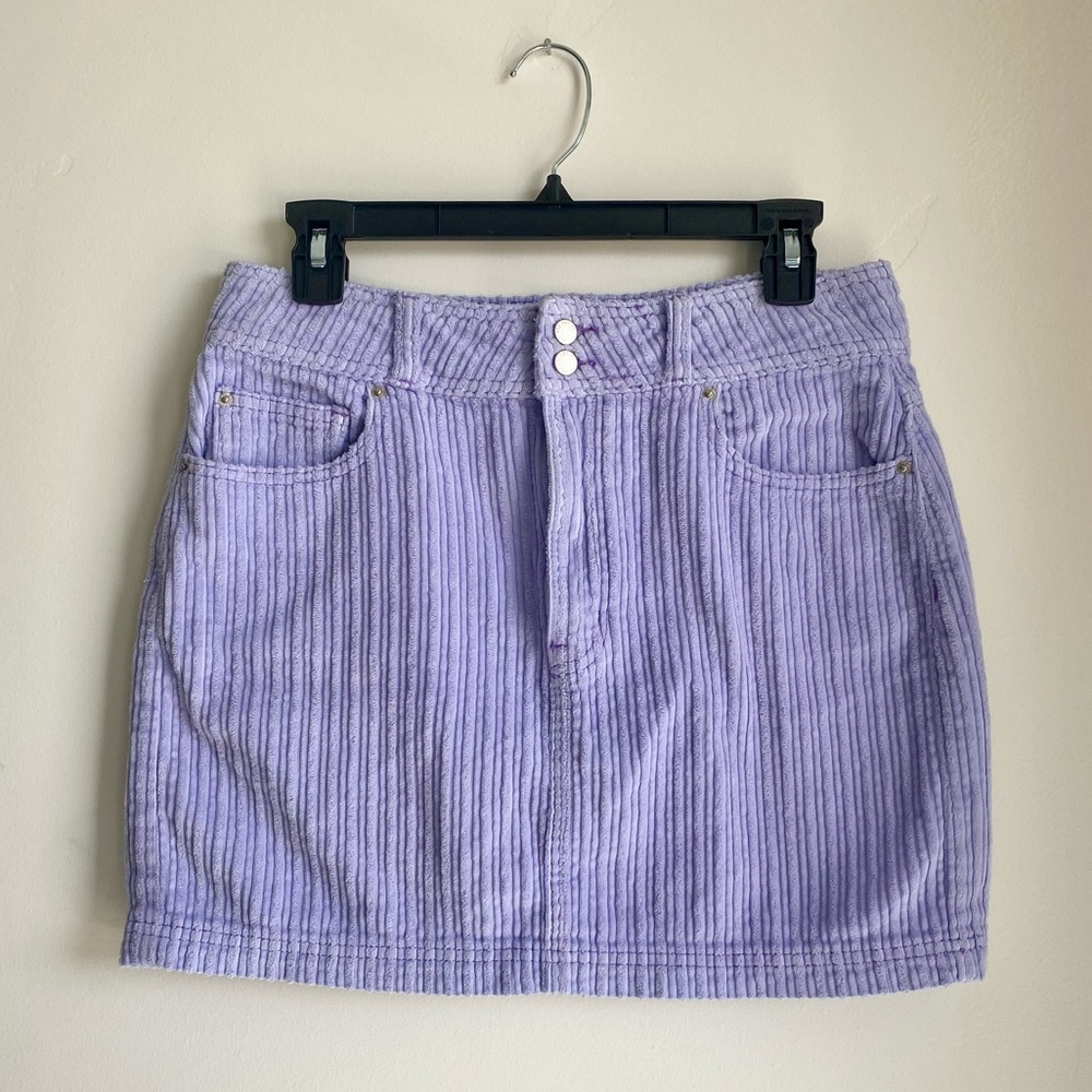 BDG Pastel Purple Corduroy Mini Skirt